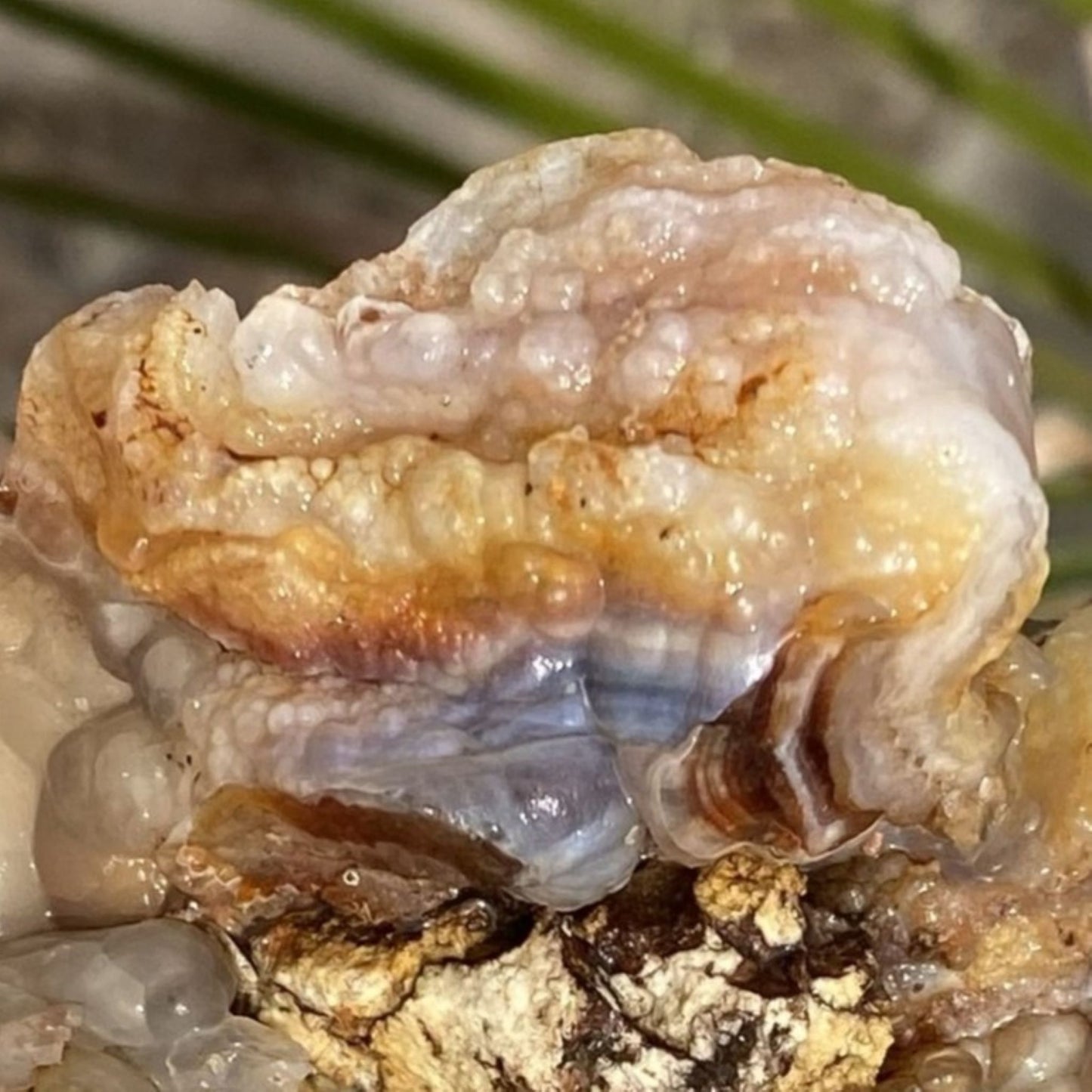 Fire Agate Rough Mineral Specimen Slaughter Mountain 4.08 Pounds SLM071