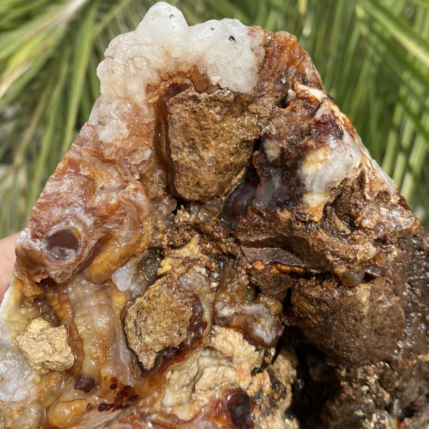 Fire Agate Rough Mineral Specimen Slaughter Mountain 4.08 Pounds SLM071