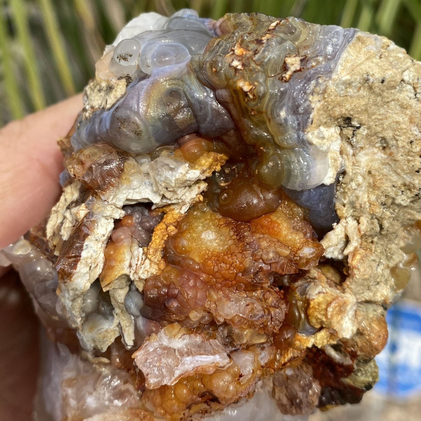 Fire Agate Rough Mineral Specimen Slaughter Mountain 1.57 Pounds SLM072