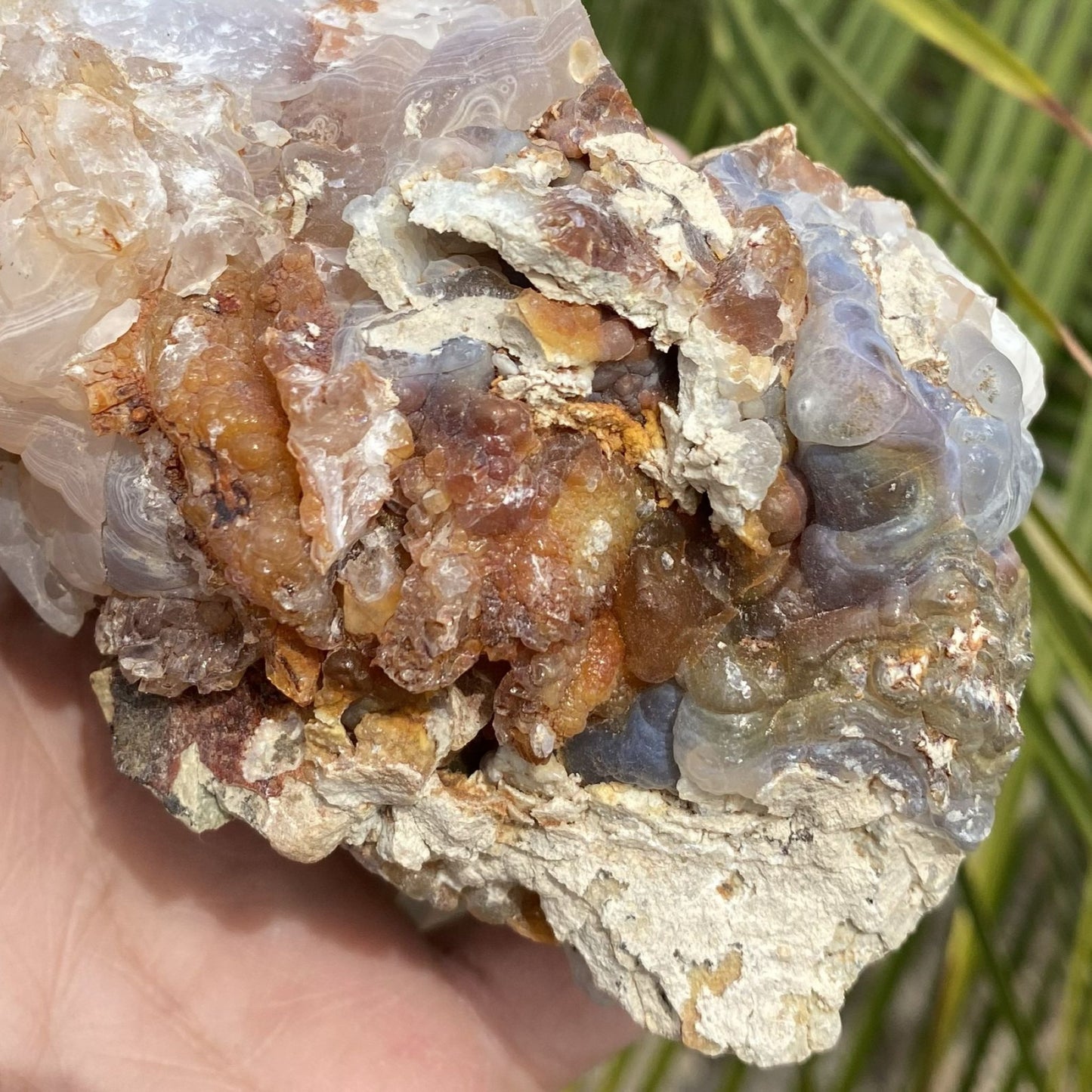 Fire Agate Rough Mineral Specimen Slaughter Mountain 1.57 Pounds SLM072