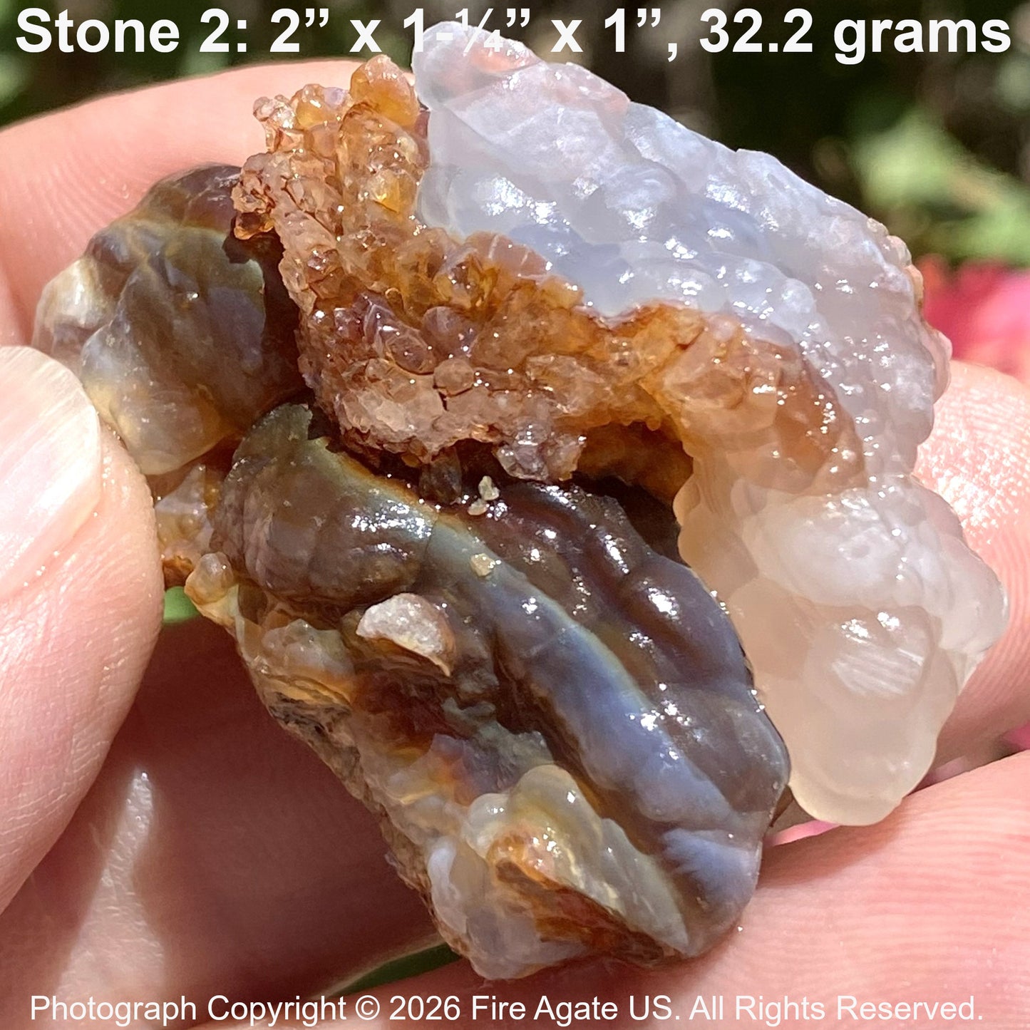 Fire Agate Rough Slaughter Mountain Arizona 6 Pieces 216 Grams SLR227