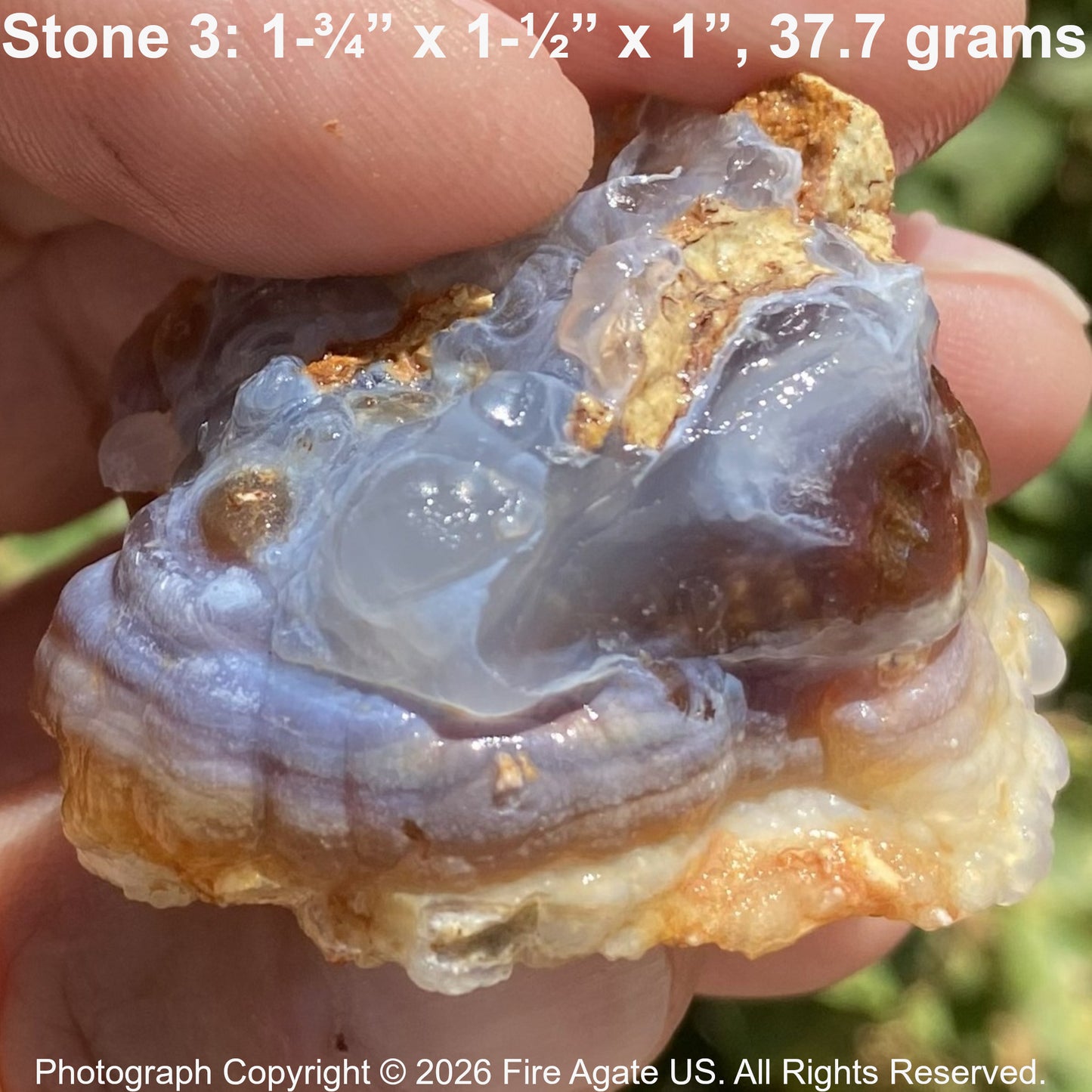 Fire Agate Rough Slaughter Mountain Arizona 6 Pieces 216 Grams SLR227