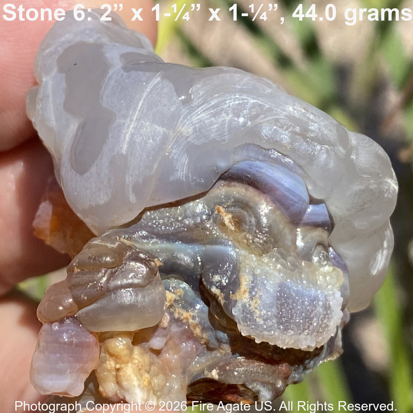 Fire Agate Rough Slaughter Mountain Arizona 6 Pieces 216 Grams SLR227