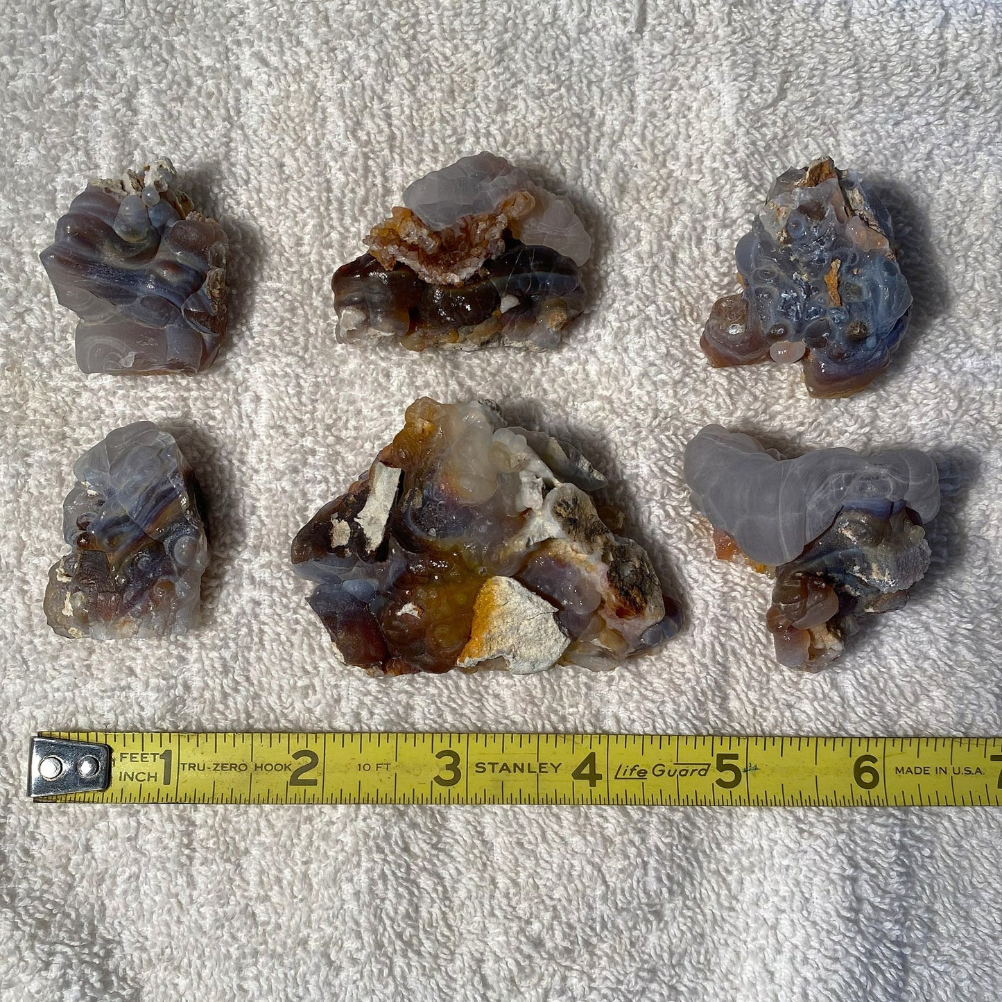 Fire Agate Rough Slaughter Mountain Arizona 6 Pieces 216 Grams SLR227
